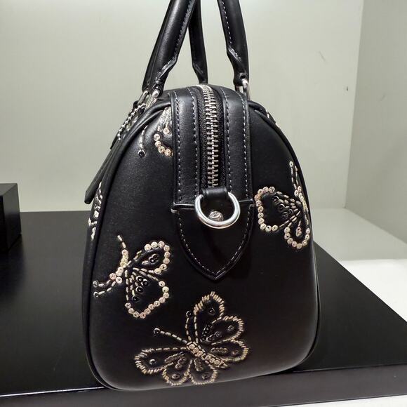 Coach Rowan Satchel Bag With Butterfly Print CCK88 Black - Picture 9 of 12